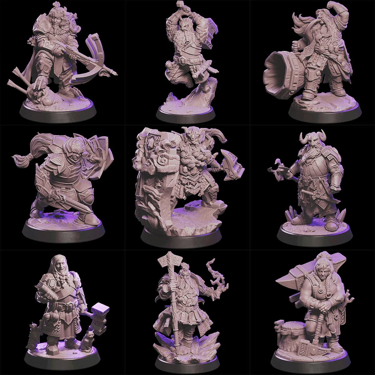 Modelos de Juego de Mesa DND: Enano Jinete, Caballero Sagrado, Sacerdote, Herrería, Héroe, Juego de Guerra, Ajedrez, Material...