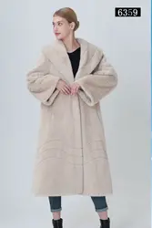winter women faux fur coat with hood fake mink fur jacket
