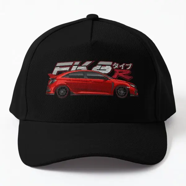 Civic Type R Fk8  Baseball Cap Hat Printed Solid Color Casual Summer Spring  Czapka Bonnet  Snapback Black Fish Casquette Boys