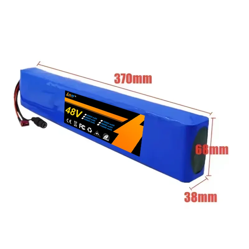 48V 20Ah 13S3P Lithium Battery  Suitable for 500W-1000w Electric Bicycles,Scooters,18650 Rechargeable Lithium-ion