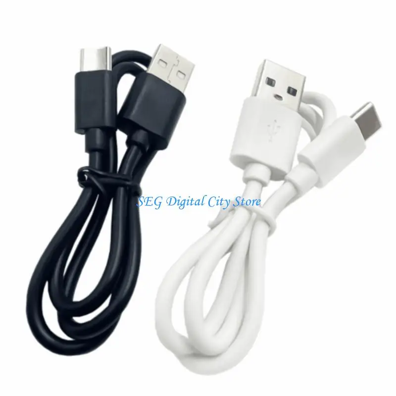 U75B 2pcs Quick Charging Cord Wire Male USB to Male Type C Data Cable Line Support 1A