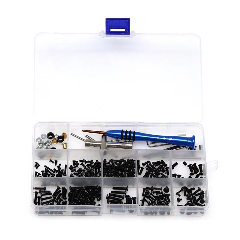 

M2 M2.5 M3 Screw Fastener Kit Tool Box for 144001 144010 124007 124016 124017 124018 124019 RC Car Spare Parts