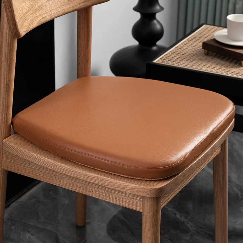 Horseshoe shaped dining chair cushions, high-end leather solid color anti slip strap memory cotton soft Seat cushion
