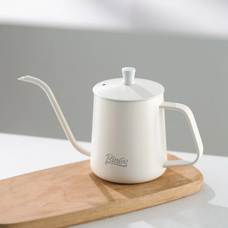 Bincoo fine mouth hand brewed coffee pot swan long neck stainless steel gooseneck drip pot coffee making accessories kettle view 4