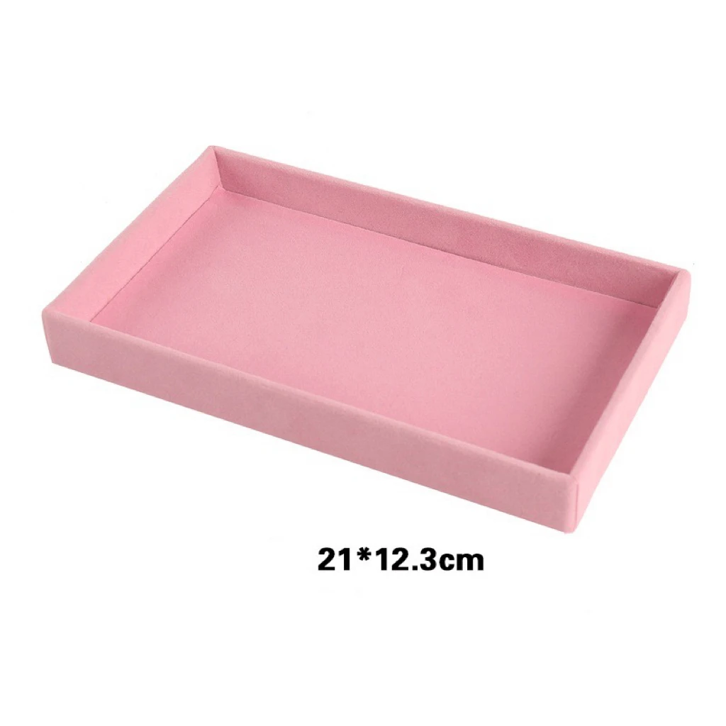 Velvet Jewelry Display Stackable Exquisite Jewellery Holder Portable Ring Earrings Necklace Organizer Box Organizator
