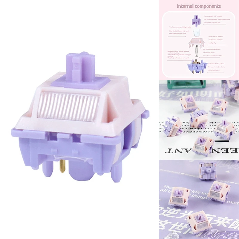 70PCS-MMD-Princess-V4-Switch-5-Pin-Linear-Axis-Body-Switches-Hot-Swap-53G-For-DIY-Mechanical-Keyboard