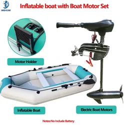 2.0-3.6m Inflatable Boat with Electric Boat Motor Set 0.9mm Thickened Triple-layered Mesh Kayaks Hovercrafts LUYA Fishing Boat