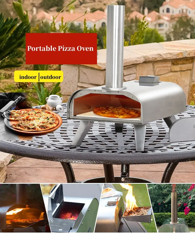 Villa Courtyard Pizza Stove Outdoor Portable Camping Particle Oven Italian Pizza Kiln