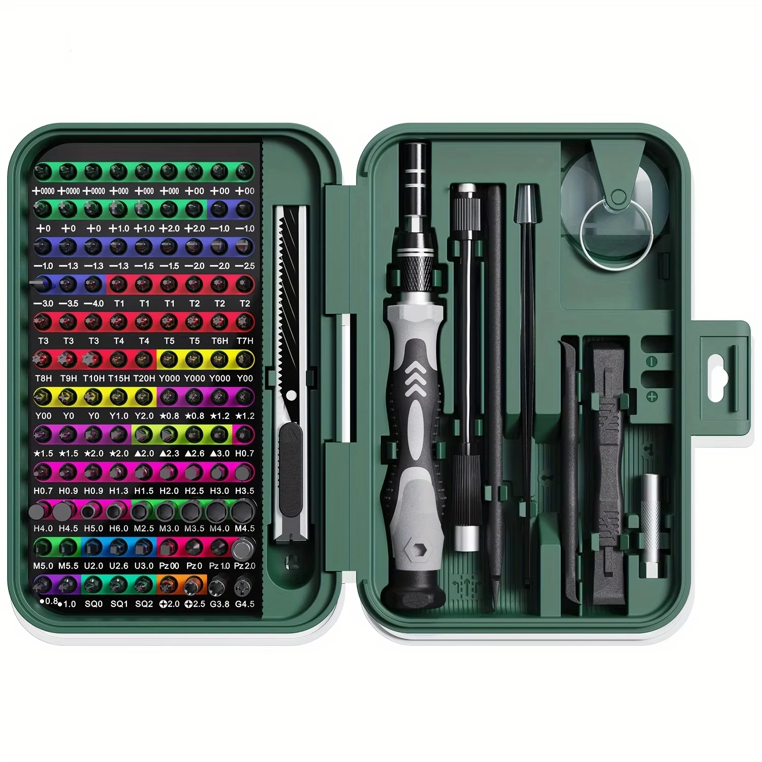 Galacok Mini Micro Magnetic Repair Kit with 108 Screwdrivers Portable Precision Screwdriver Set for iPhone-17-Slot Organizer Box