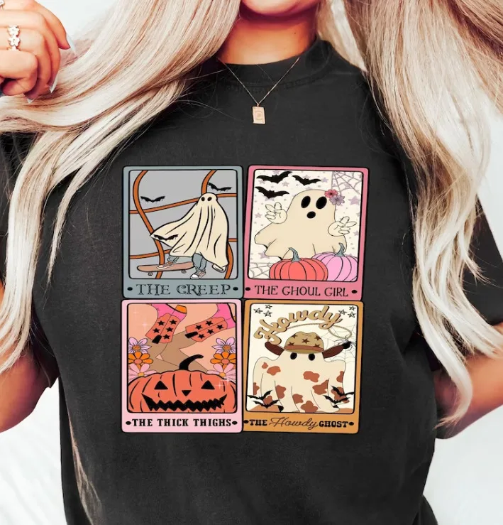 Retro Halloween Tarot Card Shirt, Retro Fall Halloween Gift S-5Xl