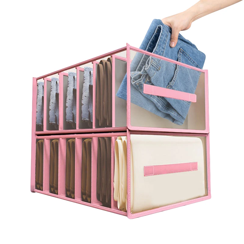 

Wardrobe manager jeans storage box wardrobe wardrobe storage box with compartment socks bra storage