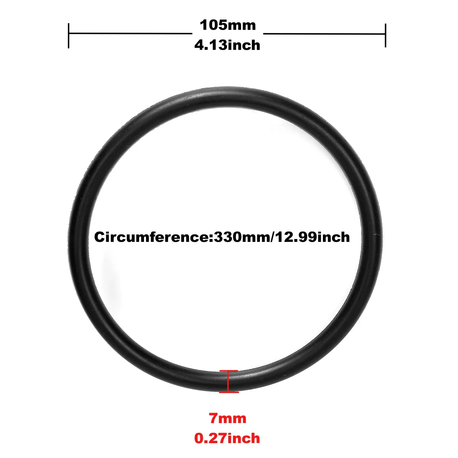 4Pcs Vacuum Cleaner Round Rubber Belt (330mm Circumference, 7mm Thickness) 66100 Compatible with Sanitaire SC679  Eureka 52100