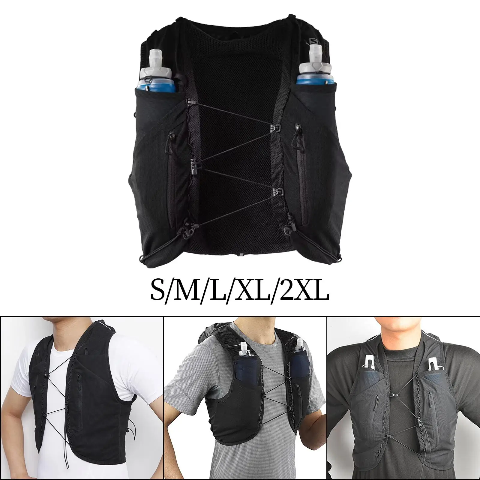 Hydration Vest Outdoor Sport Bag Water Vest Adjustable Water Vest Hydration Pack 12L Capacity for Biking Climbing Pouch Hiking