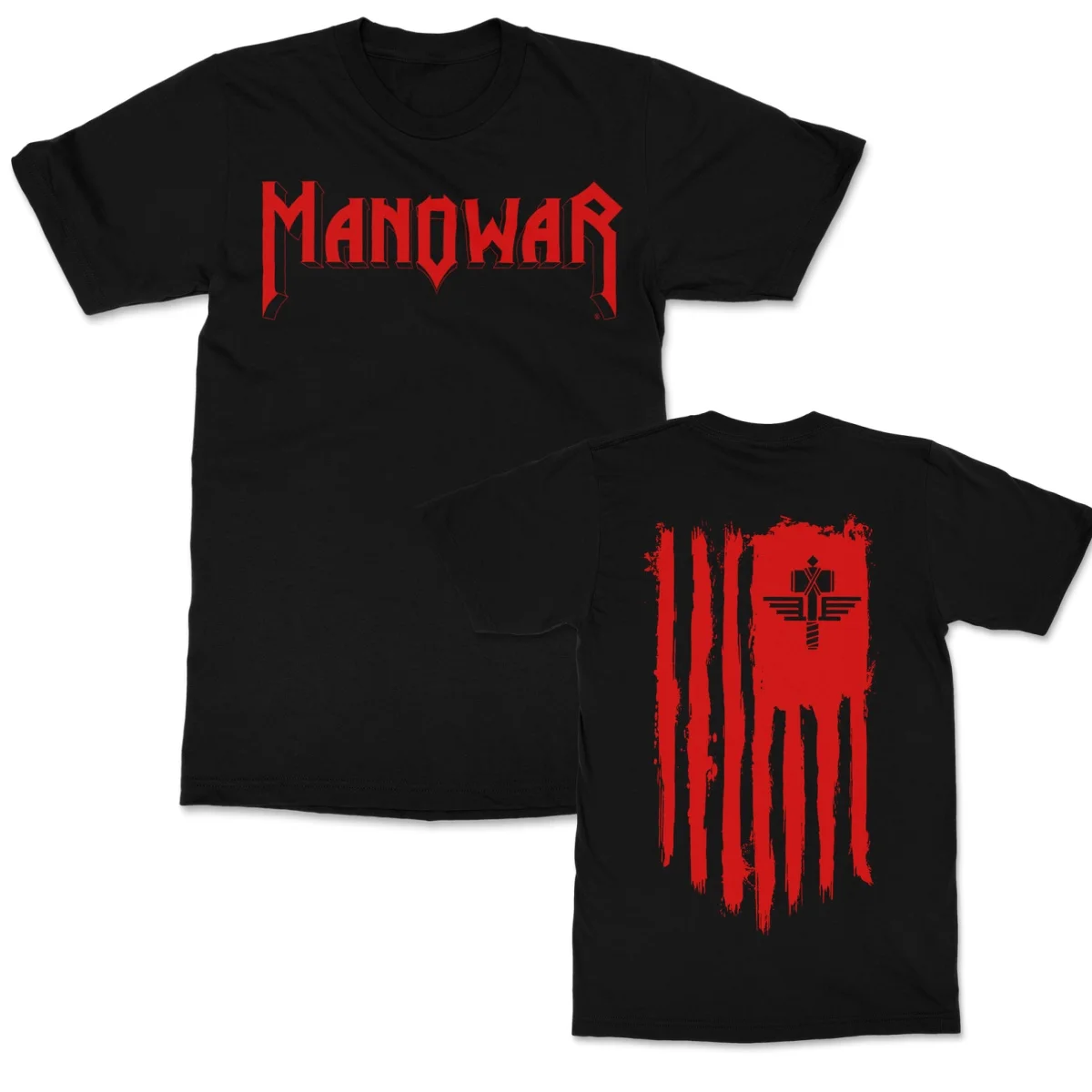 Pop Manowar Grafik-Baumwoll-T-Shirt, Unisex, Sommer, kurzärmelig, modisches Marken-T-Shirt, luxuriöses, lässiges Vintage-T-Shirt