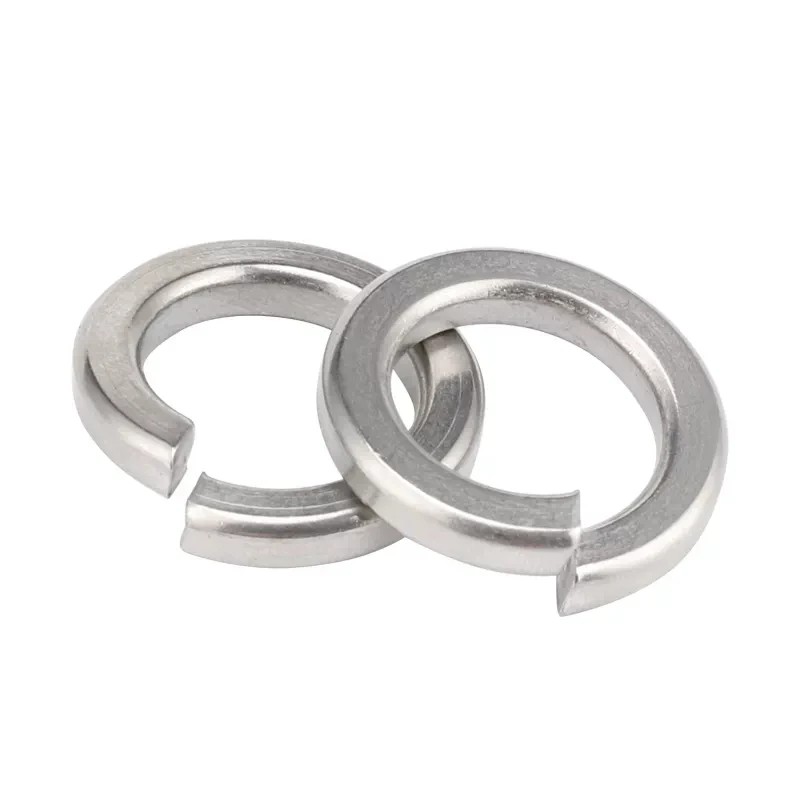 1~200Pcs GB93 304 Stainless Steel Spring Lock Washer Square Ends Split Lock Washers Elastic Gasket M1.6 M2 M2.5 M3 M4 M5 M6~M36