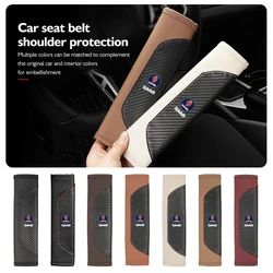 Car Seat Belt Cover Shoulder Pad Leather Shoulder Strap Pad For SAAB 9-3 9-5 93 9000 900 9-7 600 99 9-X 97X Turbo X