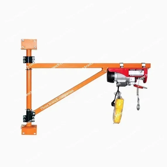 Micro Electric Hoist 200KG Crane Manual Wall Rotating Bracket Hoist Household Small Lifting Crane 220V