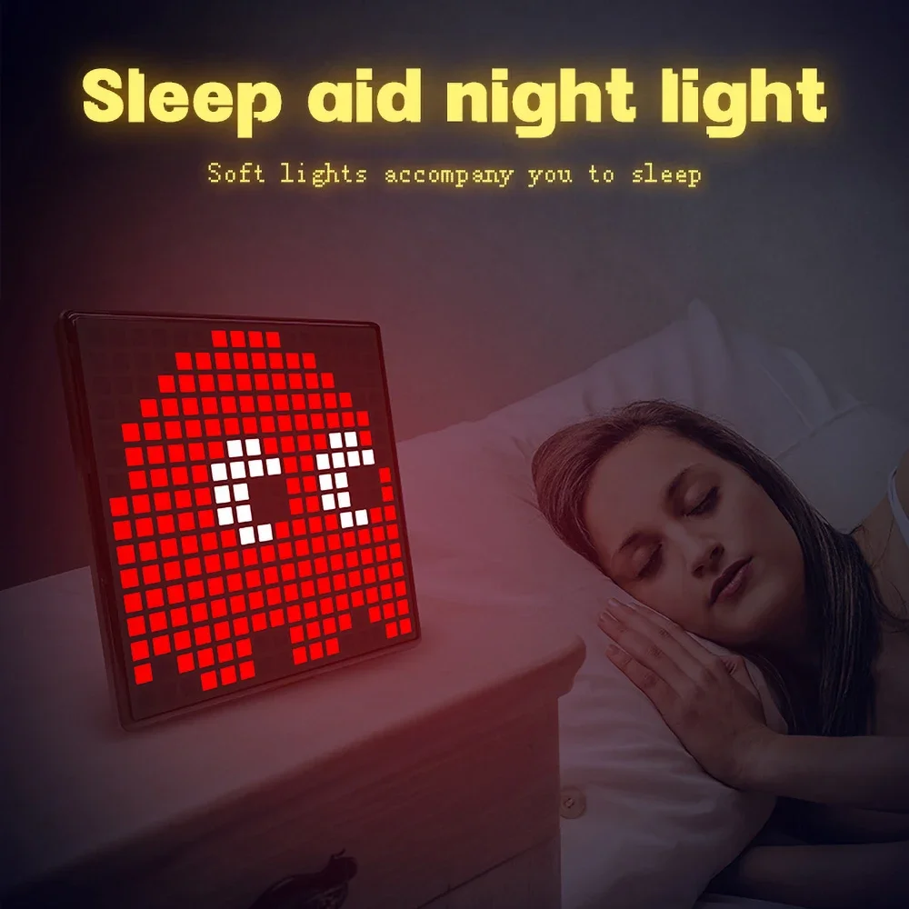 

* RGB Панель лампы DIY Художественный дисплей Светодиодный пиксельный матричный дисплей Игровой аниме Декор комнаты Рамка Управление через приложение Программируемое для украшения