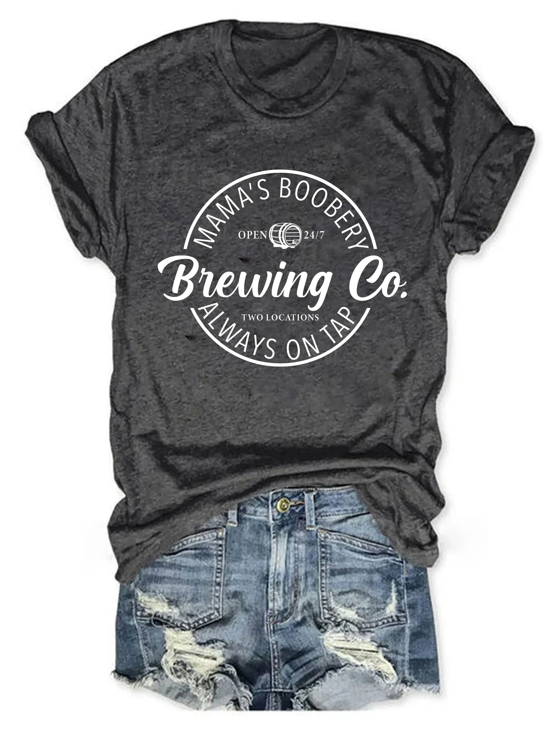 Brewing Co T-shirt Mama's Boobery Shirt New Mom Shirt Mother's Day Tshirt Funny Breastfeeding T-Shirt