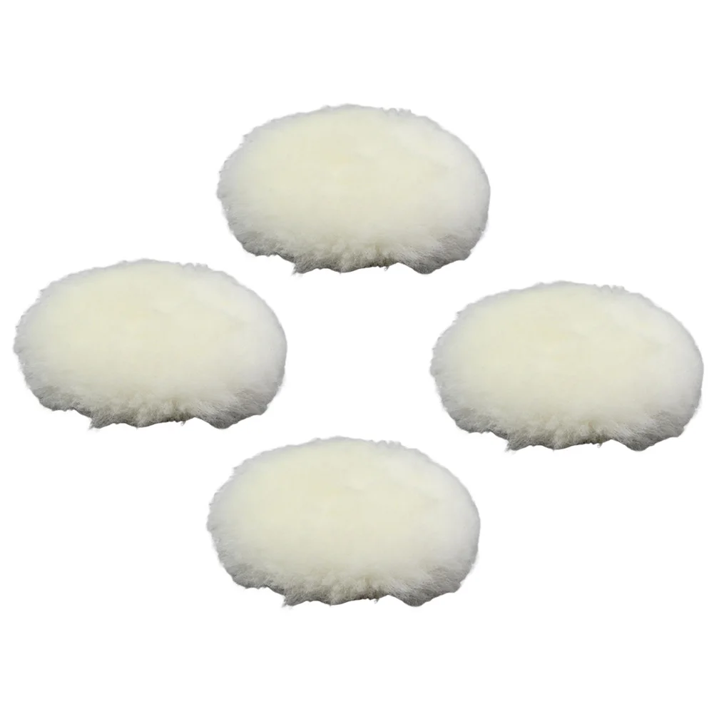 This Convenient Set Contains Four Buffing Discs Made From Soft Wool Sized At One Hundred Twenty Five Millimeters