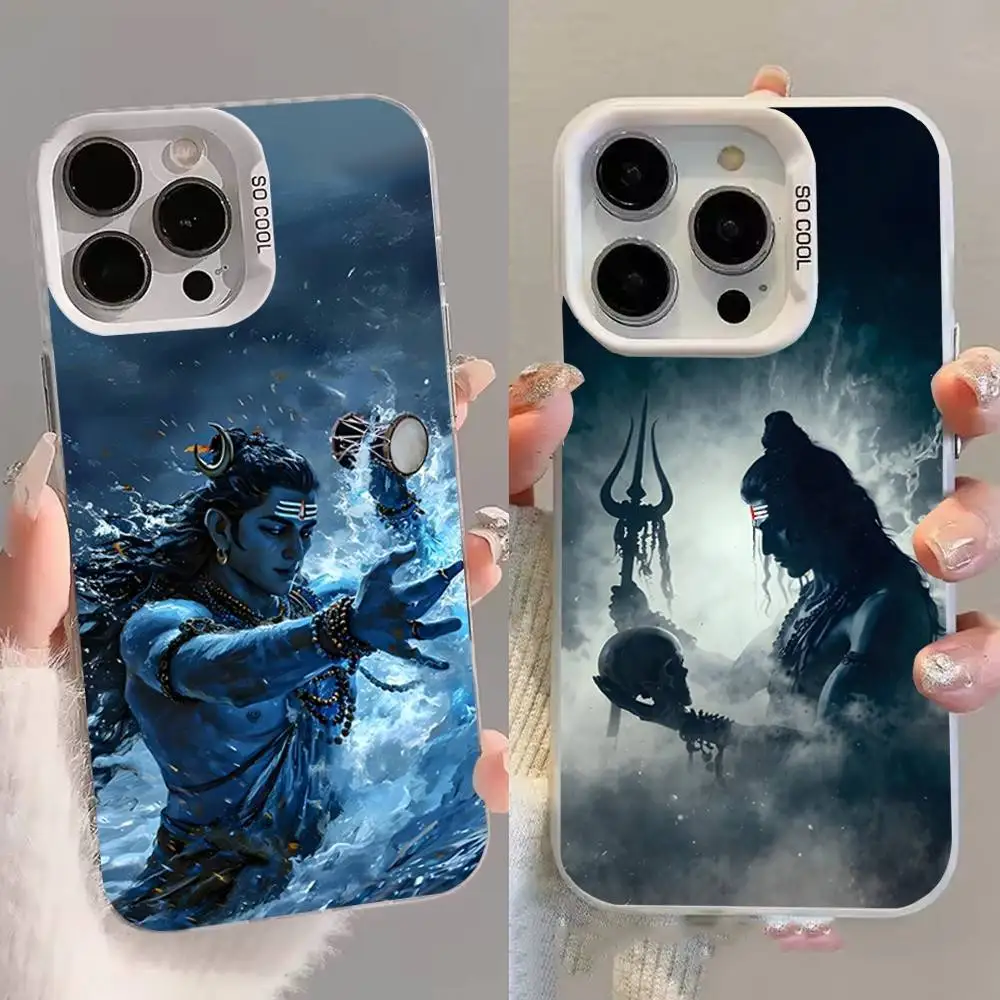 

Lord Shiva M-Mahadev Of India Phone Case For iPhone 16,15,14,13,12,11,8,7,Pro,Max,Plus,Mini,XS,SE White Matte Shockproof Cover