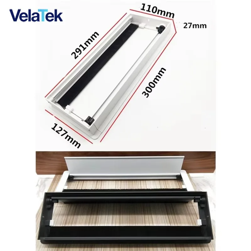 304 Stainless Steel Recessed Countertop Waste Bin Swing Flap Lid, Built-in Bench Top Cover for Kitchen Hotel Public Use