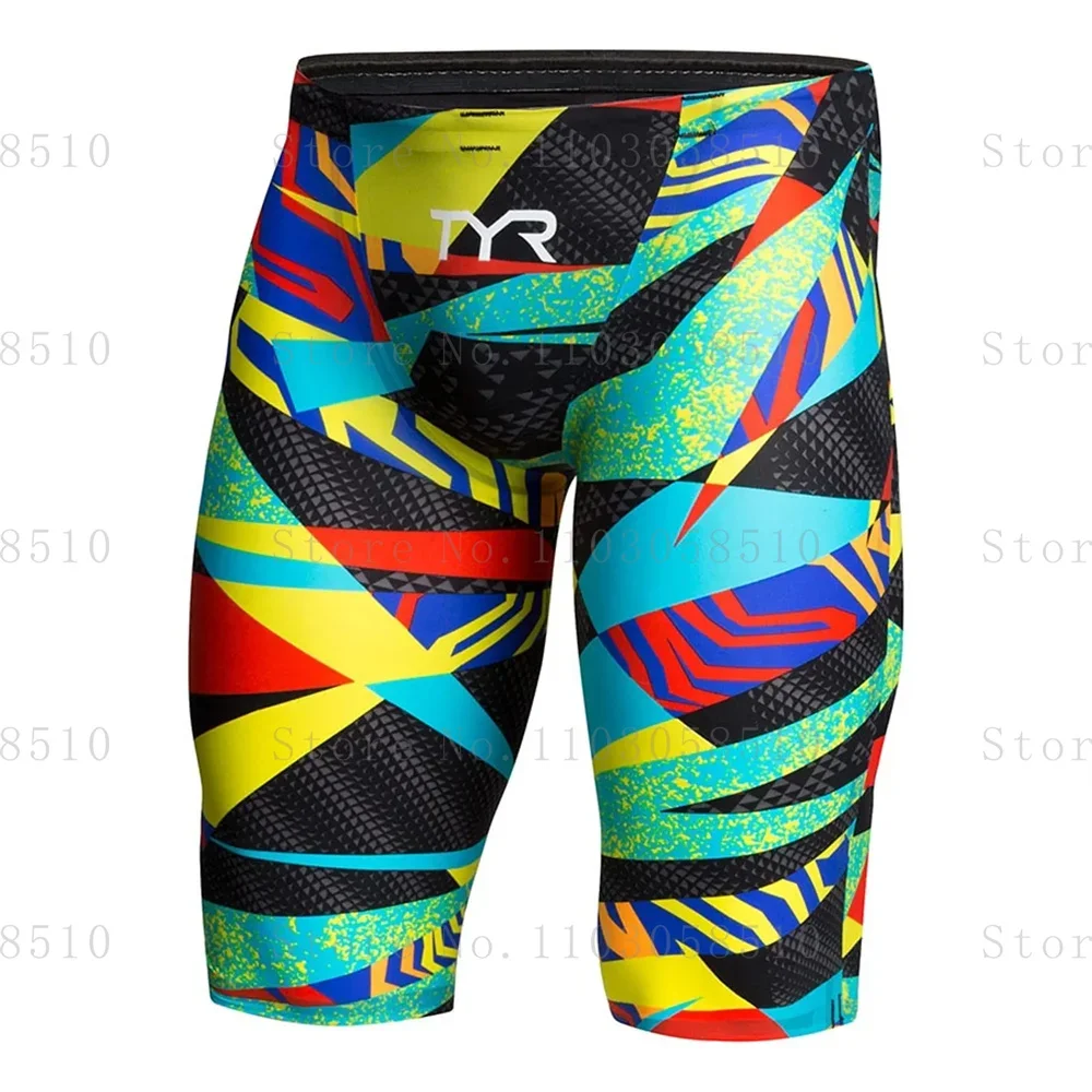 

Mens Swim Trunks Lycra Pattern Beach Shorts Quick Dry Maritime Sports Swimming Pantalones Jammer Surfing Pants Safety Knickers