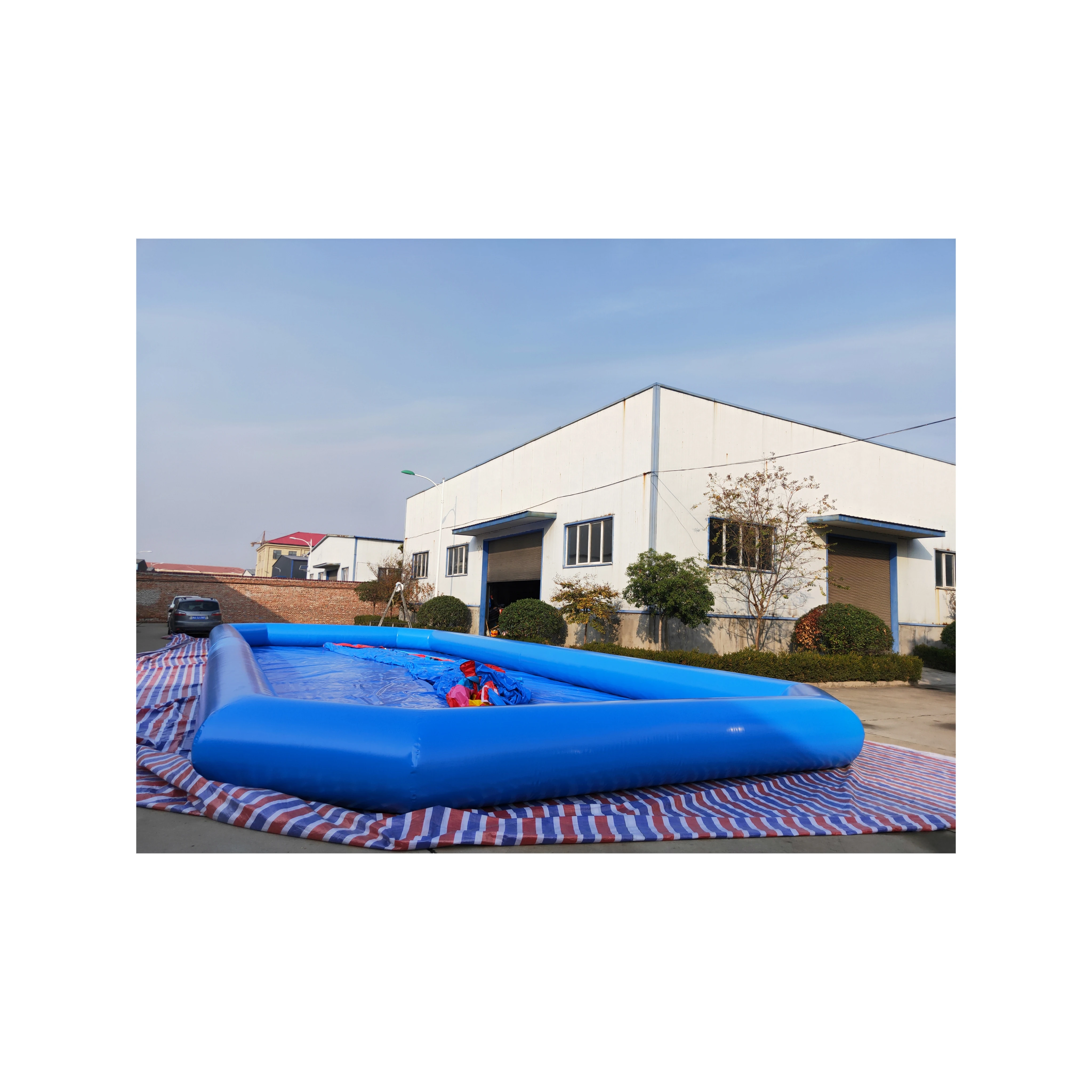 Out Door PVC Strong Hard Large Size Blue Pool Kids Swimming Square Inflatable Pool