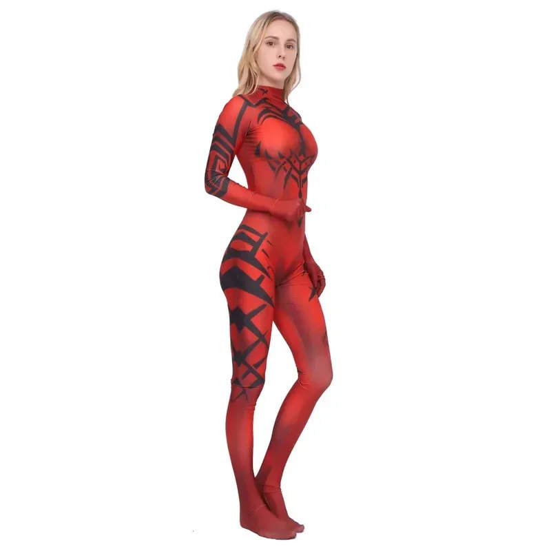 

CyDarth Talon Jumpsuit Cosplay Costume Long Sleeve Bodysuit Anime Characters Halloween Masquerade Carnival Outfits for Adult