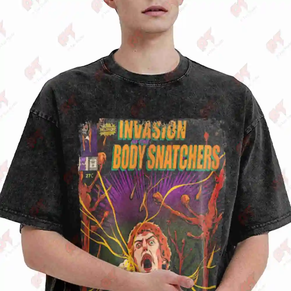 Invasion Of The Body Snatchers Movie Vintage Horror Vintage Washed Tee Pure Cotton T-Shirt