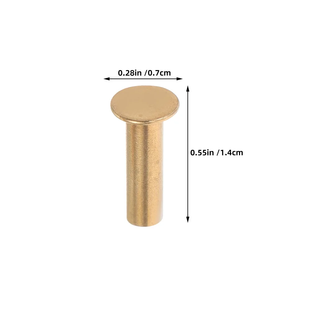 7 pares 1.4cm rebites de cobre faca lidar com pinos para facas diy fazendo talheres reparação ferramenta cozinha lidar com fixadores