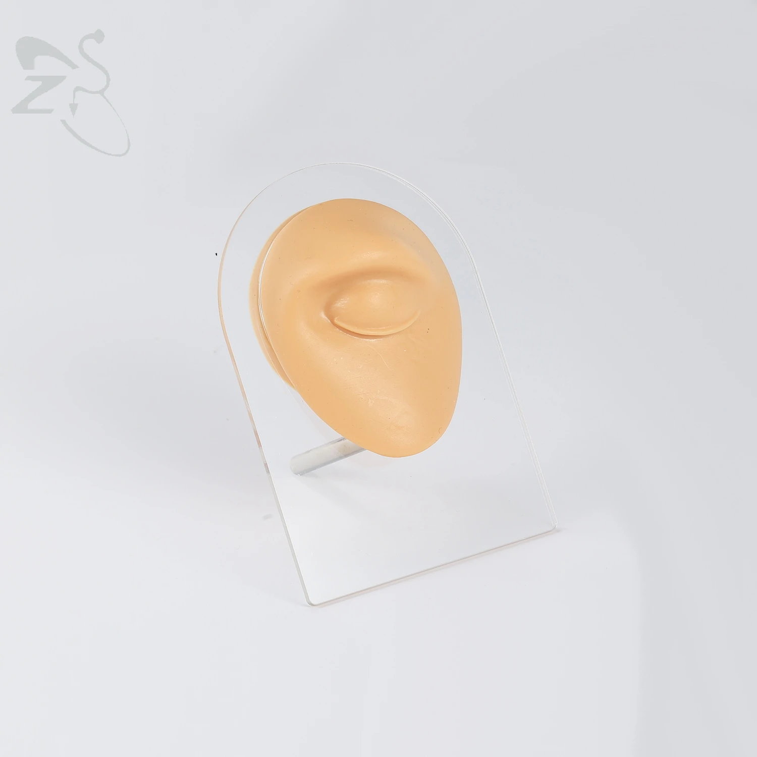 ZS 1PC Silicone Piercing Practice Body Parts for Women Men 3D Flexible Simulation Nose Tongue Ear Navel Model  Jewelry Display