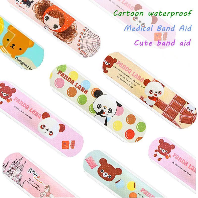 

100pcs/pack Cartoon Panda Band Aid Breathable Patch Wound Dressing Adhesive Bandage Skin Plasters Sticking Tape Patches