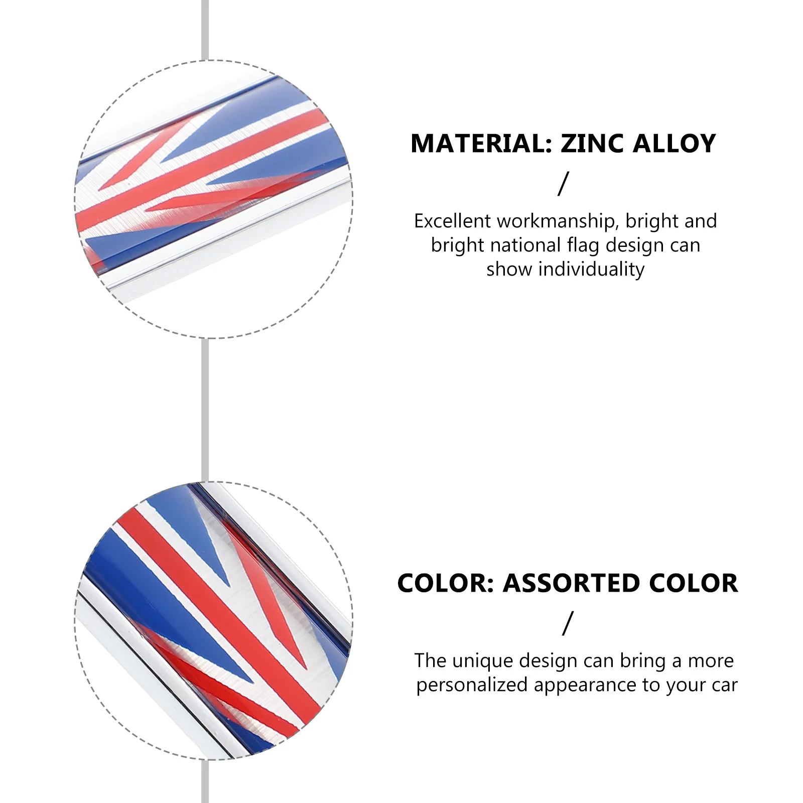 

2pcs Zinc Design Styling Body Auto Sticker Accessories Car Body Decal Car Metal Sticker Decal Truck Door Stickers