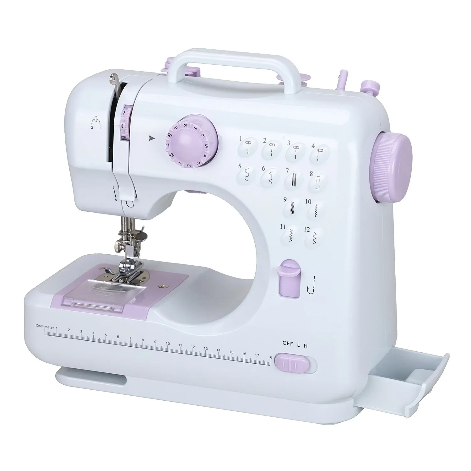 Hot505L Cross Border Amazon Home Sewing Machine Mini Portable Edge Lock Buttonhole Eat Thick Sewing Machine