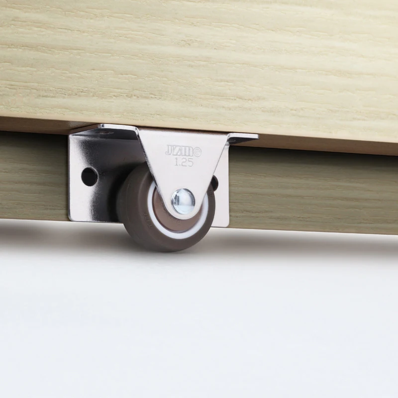 1/4Pcs Silent Rubber Casters Drawer Wheels For Furniture Kitchen Cabinet Table Side Installation Low Profile Replace Wheels