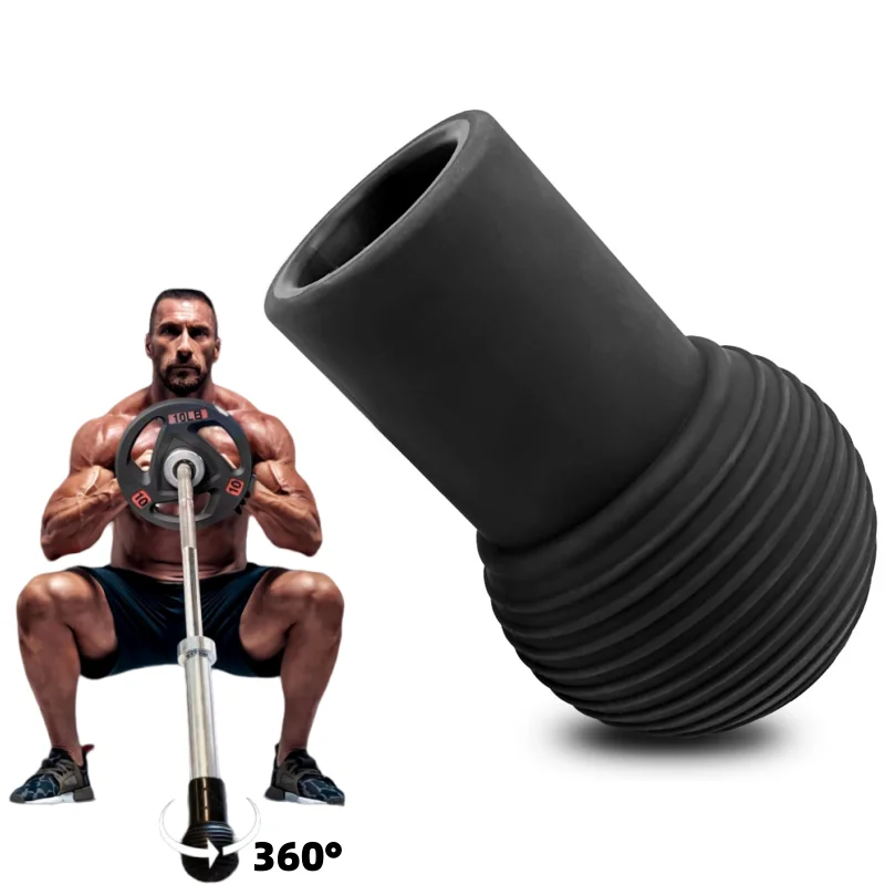 Landmine Attachment for Barbell Sturdy Easy to Use 360° Rotation Rubber Barbell Bomb for Press Row Split Squat Will Fit 5CM Bar