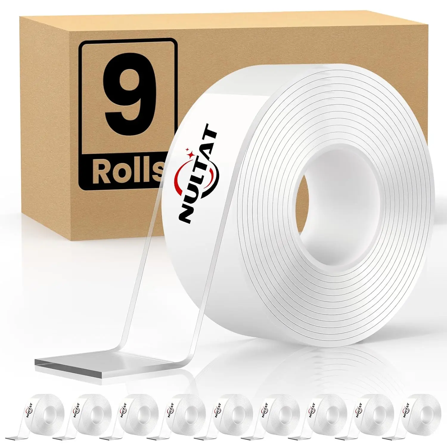 

90FT Double Sided Tape Heavy Duty, 1.18"x120" Strong Nano Stick Tape, Removable Washable Reusable for Wall, Clear Multipurpose