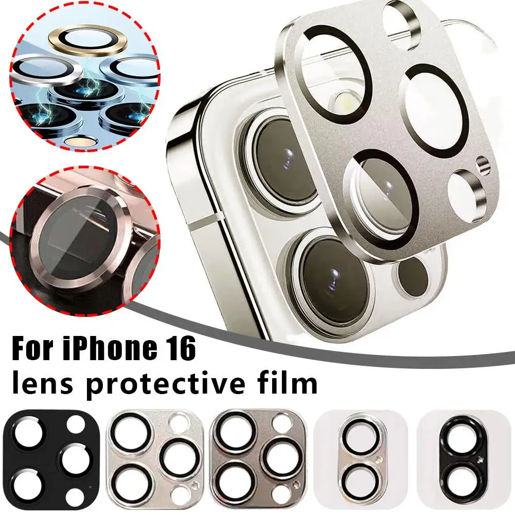 Suitable For Iphone16promax Integrated Metal Frosted Lens Film Mobile Phone Camera Sticker D1n0