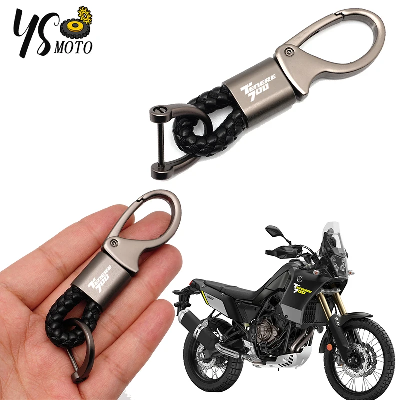 FOR YAMAHA TENERE 700 Tenere700 XTZ 700 T700 Accessories Custom LOGO Motorcycle High Quality ​Braided Rope Keyring Metal Keychai