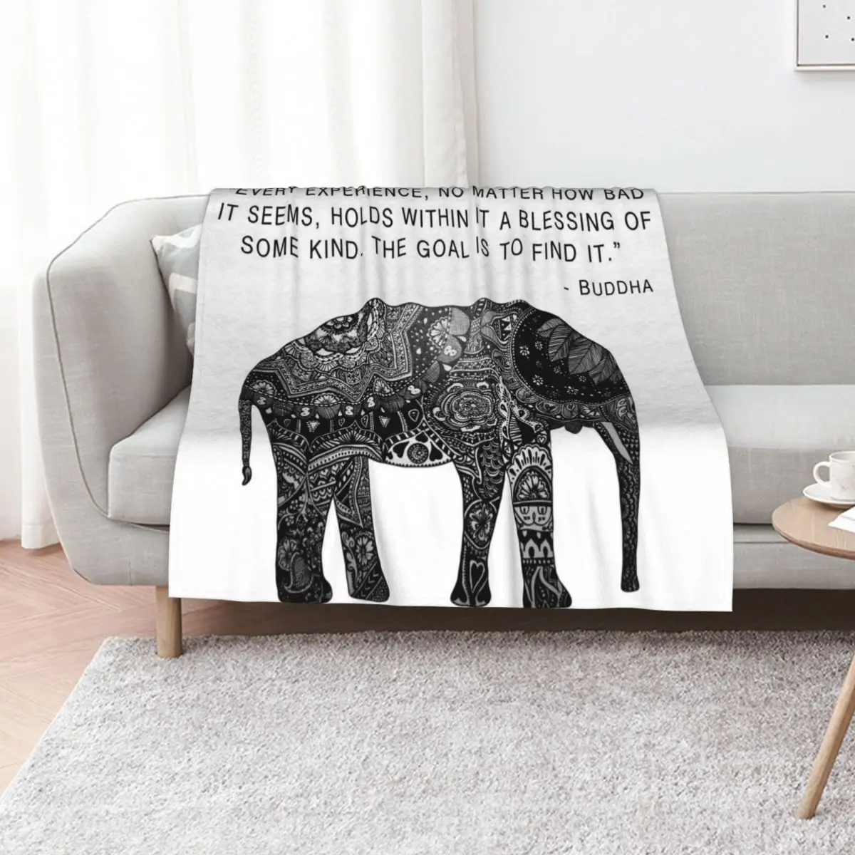 Buddha Wisdom Elephant Throw Blanket Hair valentine gift ideas manga Blankets For Bed Fashion Sofas heavy to sleep Blankets