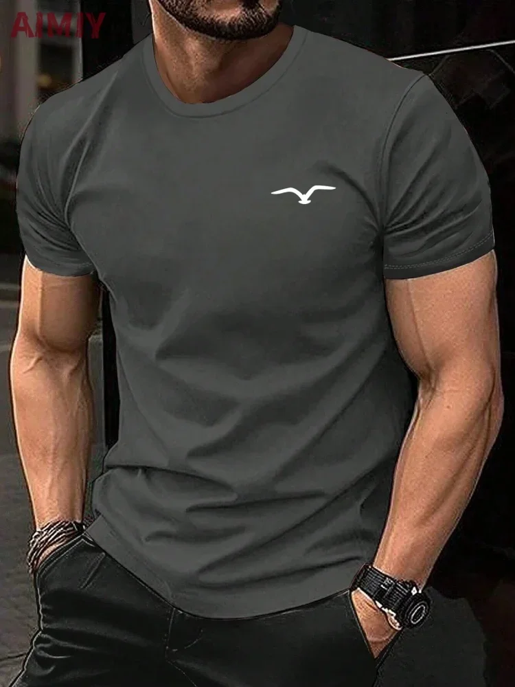 

Fashion Top Casual Short Sleeved T-Shirt for Men Streetwear New Arrival Tee Funny T Shirts Seagull Men's T-Shirts Luxury Brand