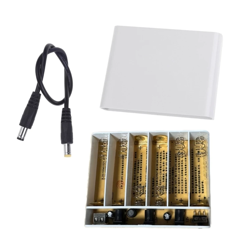 Caixas Power Bank para Tablets, Câmeras CCTV, LED Speaker, Routers Celular, UPS Bateria, DIY, USB, 5V, 9V, 12V Saída, 6x18650