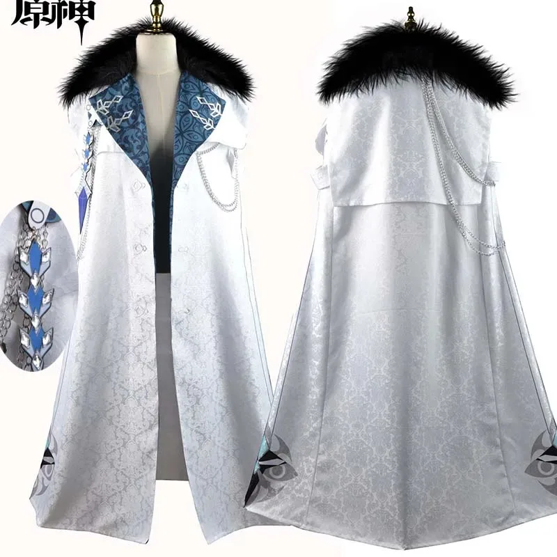 

Fatui Harbinger Cosplay Harlequin Costume Cloak Columbina Cloak SR Anime Halloween Fatui Harbinger Outfits Columbina Coat