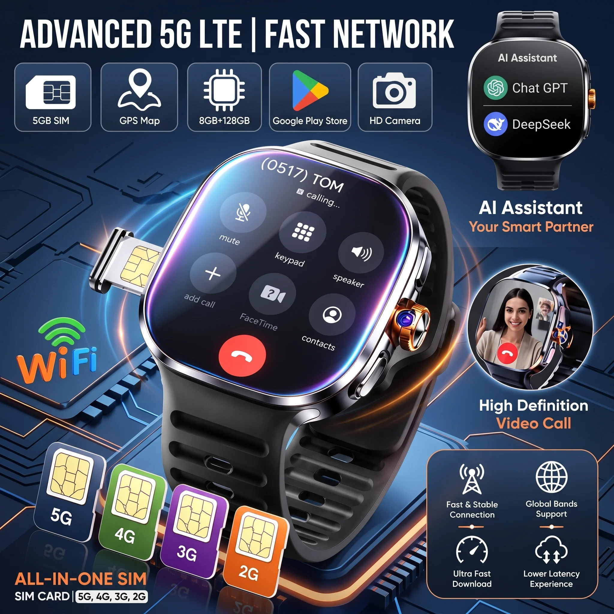2026 New 5G/4G Smart Watch 8+1 - Smartwatch Watches Brands For Men review and price