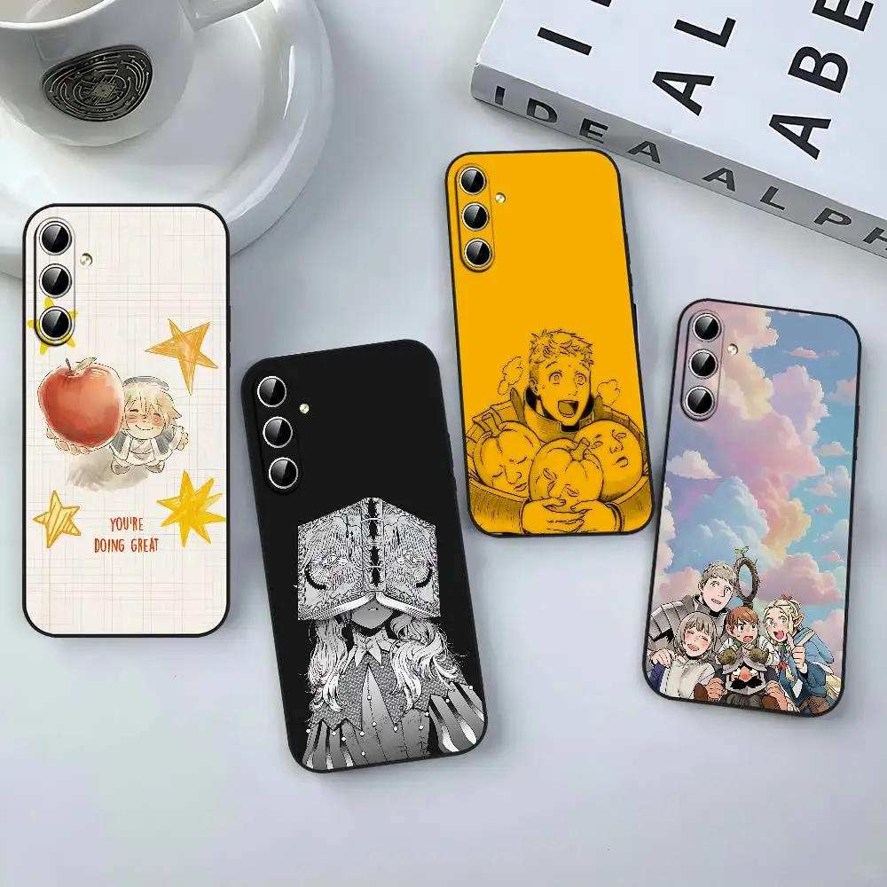 Anime Delicious In Dungeon Phone Case For Samsung Galaxy S24/S25/S22/S30/Note20/Lite/Ultra/5G/Plus/FE Soft Black