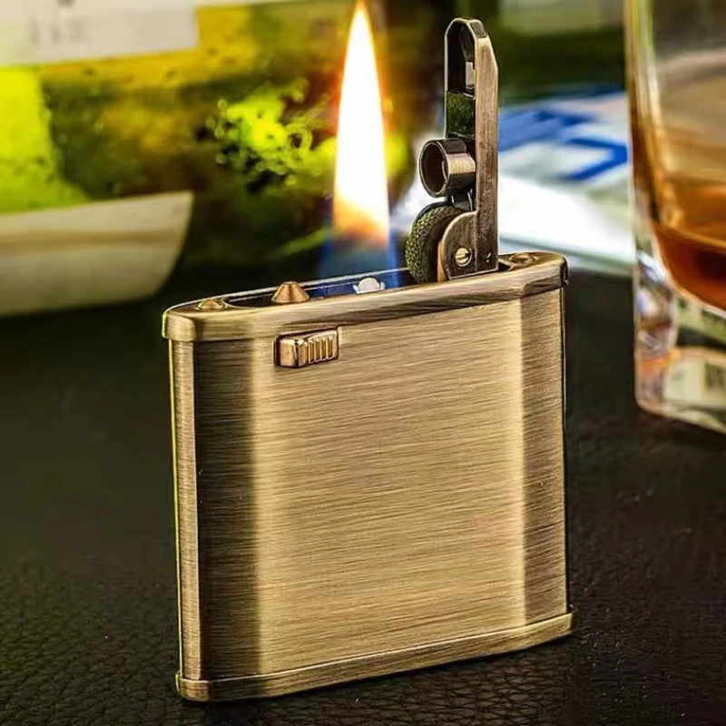 New Zorro Original Retro Copper Kerosene Lighter Gasoline One-click Fuel Lighter Special-shaped Men\'s Cigarette Accessories Gift