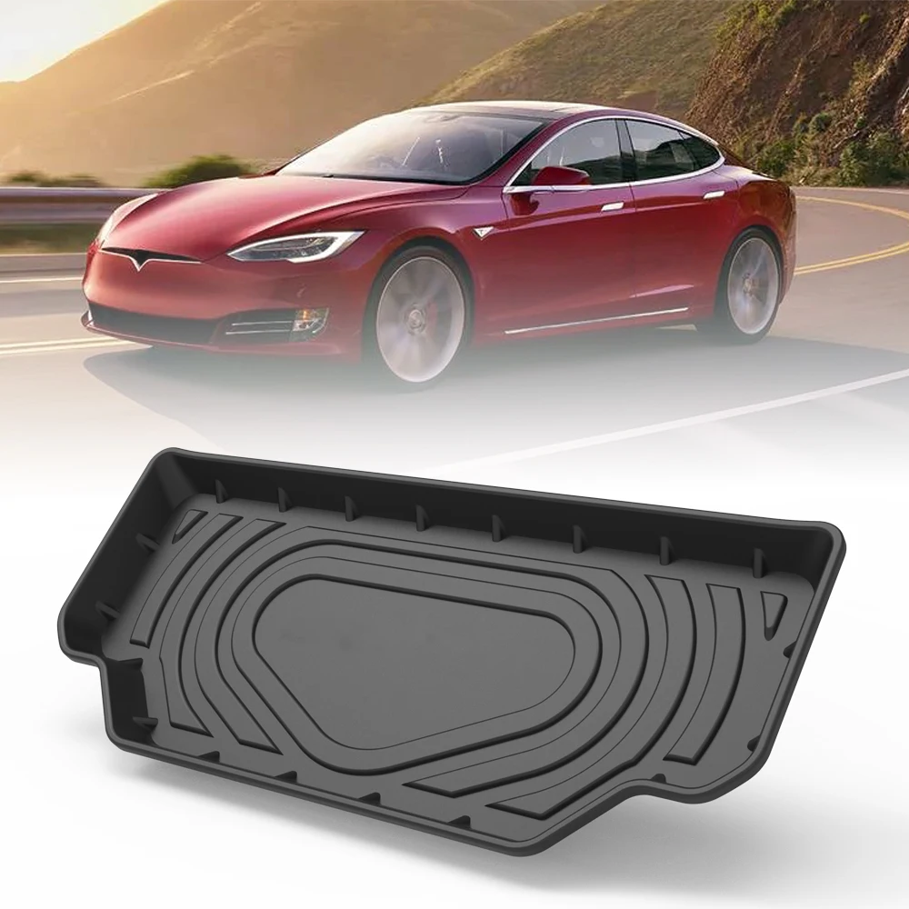 

TPE Car Rear Front Trunk Mat For Tesla Model S 2016-2018 Waterproof Protective Rubber Car Storage Box Pad Front Cargo Basin