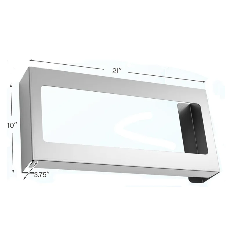 Wall Mounted Glove Dispenser Rack Rustproof 304 Stainless Steel Four-slot Glove Storage Holder Bracket