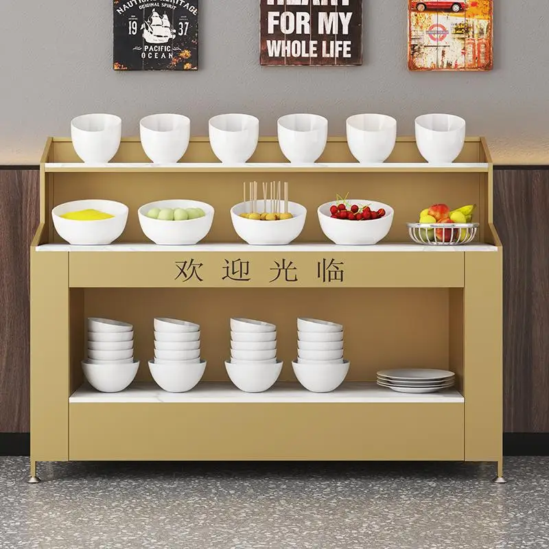 

Hot pot restaurant seasoning table, buffet restaurant, small material table, barbecue restaurant, dipping table, fruit and cold